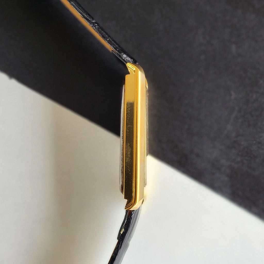 Vintage Seiko Slim Tank Quartz — Gold Roman Dial